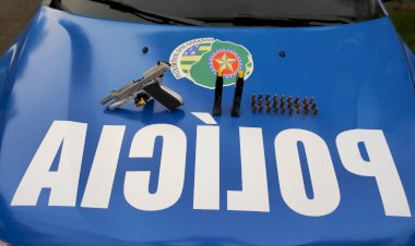 Polícia Militar apreende arma de fogo e recupera  som automotivo furtado em Campo Limpo de Goiás