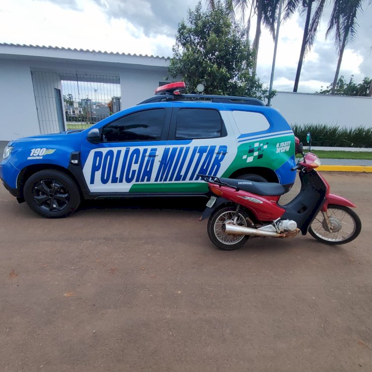 Polícia Militar apreende motocicleta com sinais de identificação adulterado em Campo Limpo de Goiás