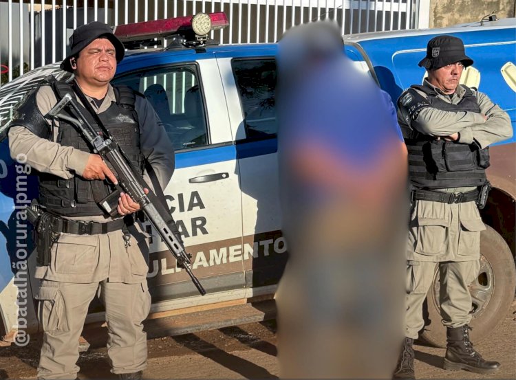 BATALHÃO RURAL PRENDE AUTOR DE FURTO DE GADO EM PETROLINA DE GOIÁS-GO